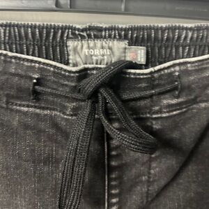 Torrid Black Drawstring Pull-on Denim Jeans Size 2R 18-20